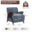 Fauteuil d'appoint rembourré moderne de 27 po de largeur, fauteuil en bois massif (ensemble de 2)-553108199