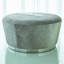 Round Leather Ottoman