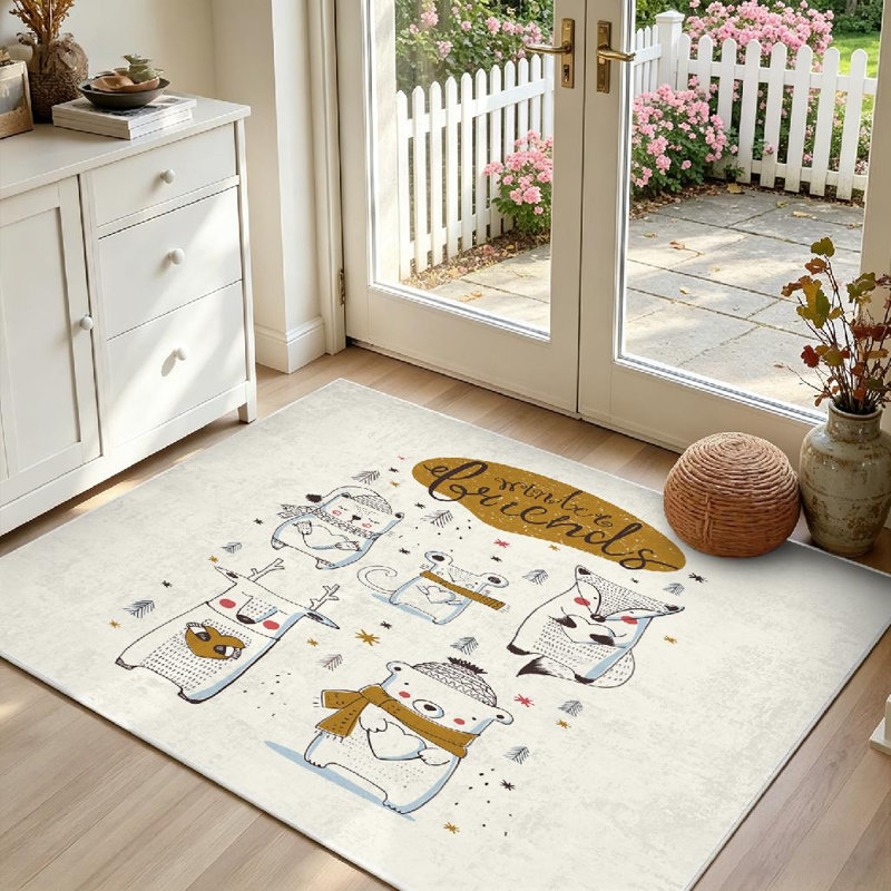 Tapis d'intérieur transparent en laine, Rectangle 39 po x 63 po
