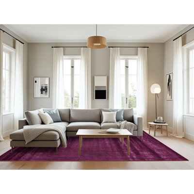 Tapis mauve lavable à la machine