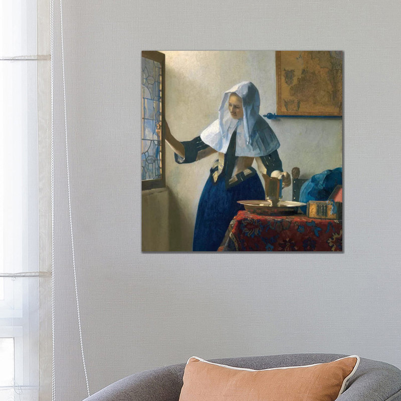 Young Woman With A Water Jug, C.1662 by Johannes Vermeer - Wrapped Canvas Painting, 66.04 cm H x 66.04 cm W
