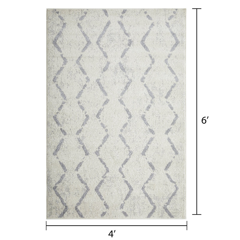 Khushi Geometric Indoor Rug, Rectangle 4' x 6'