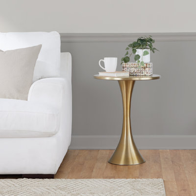 Aunna Steel Top End Table