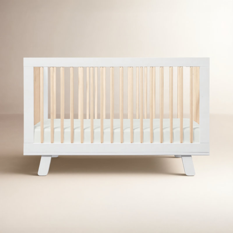 Lit de bébé convertible 3-en-1 Hudson, Blanc / naturel délavé