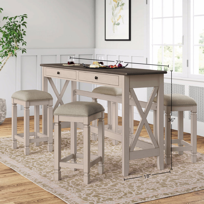 Console avec 4 tabourets