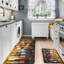Tapis de cuisine multicolores en verre teinté, 2 tapis de décoration artistique pour la cuisine et la salle à manger