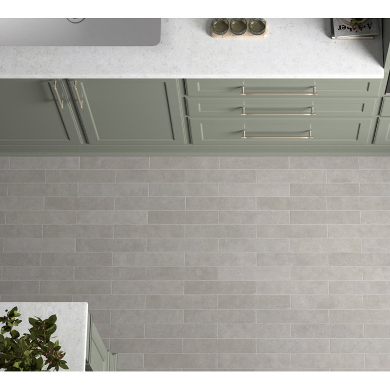 Stage 2.5 in. x 12 in.  Stone-Look Porcelain Floor And Wall Tile (5.38 Sq. Ft. / Case), Gray