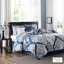 Ensemble d'édredon en coton 7 pièces Indigo-122118695-122118694