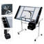 Rectangle Height Adjustable 104cm L Training Table with Casters