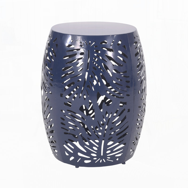 Metal Side Table, Navy Blue