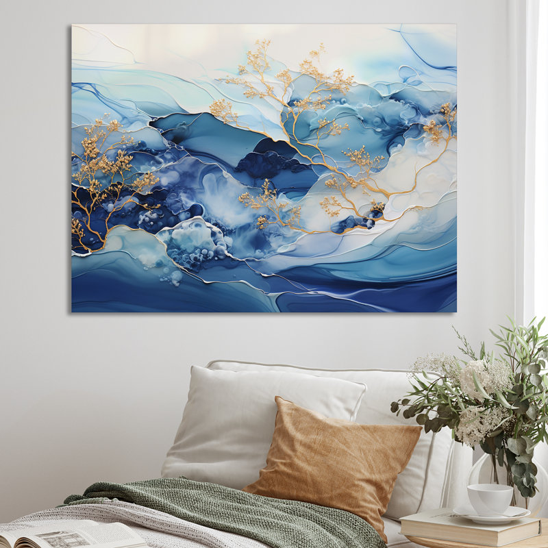 «White and Blue Alco», impression sur toile, H 12 po x l 20 po x P 1 po, Toile tendue