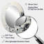 Gris gris blanc Mid Century Minimalist Wave - Miroir décoratif ovale abstrait sur métal-1167323965