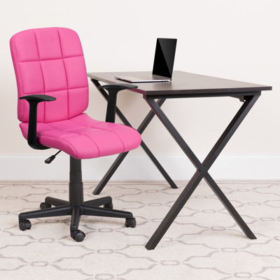 Chaise de bureau pivotante en vinyle Bonavant