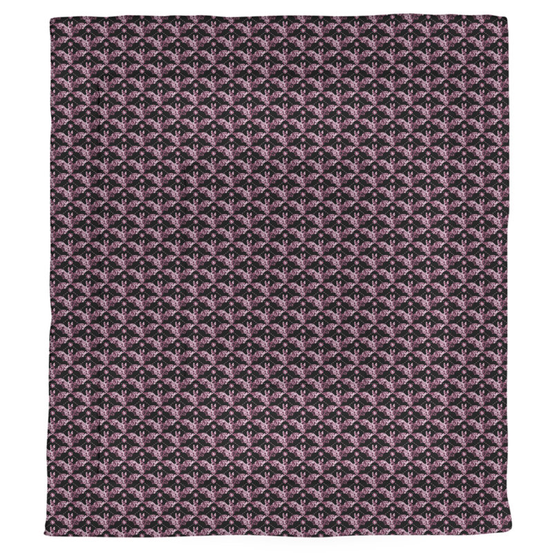 Édredon simple réversible Katelyn Elizabeth Bats, Édredon très grand, Rose