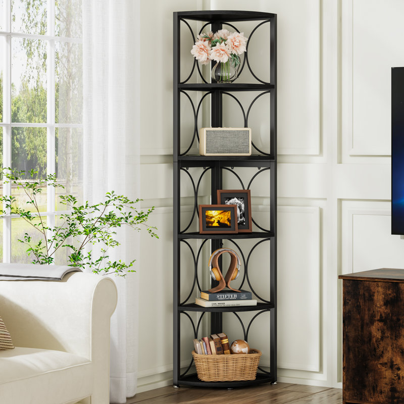 Pfaff Corner Bookcase, Black