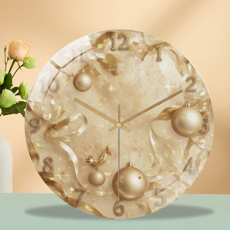 Horloge murale en verre 12 po