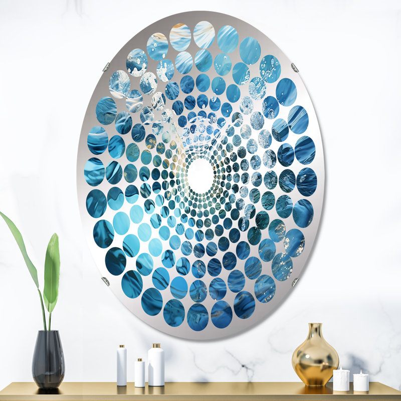 Miroir mural rond, H 35,4 po x l 23,6 po