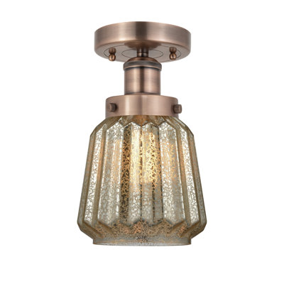 Caggiano Glass Semi Flush Mount