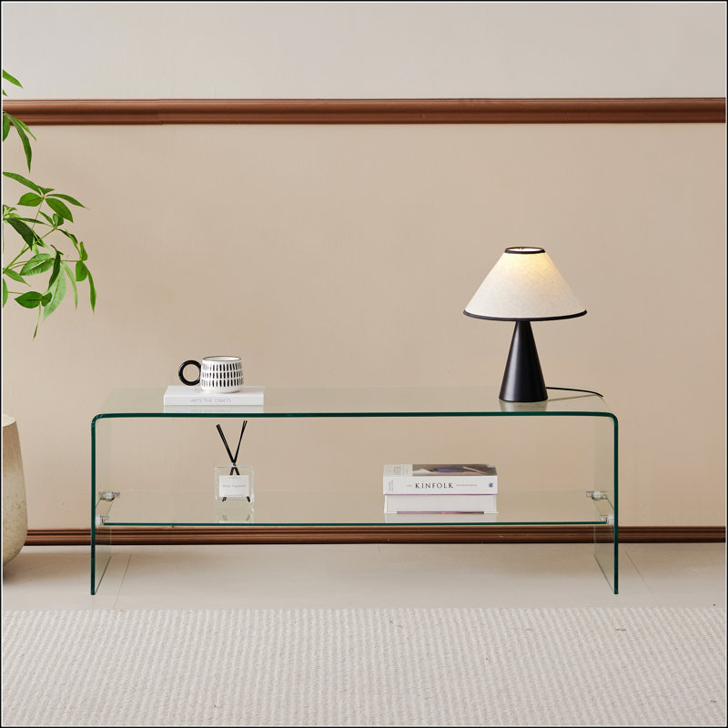 Clear Glass TV Table