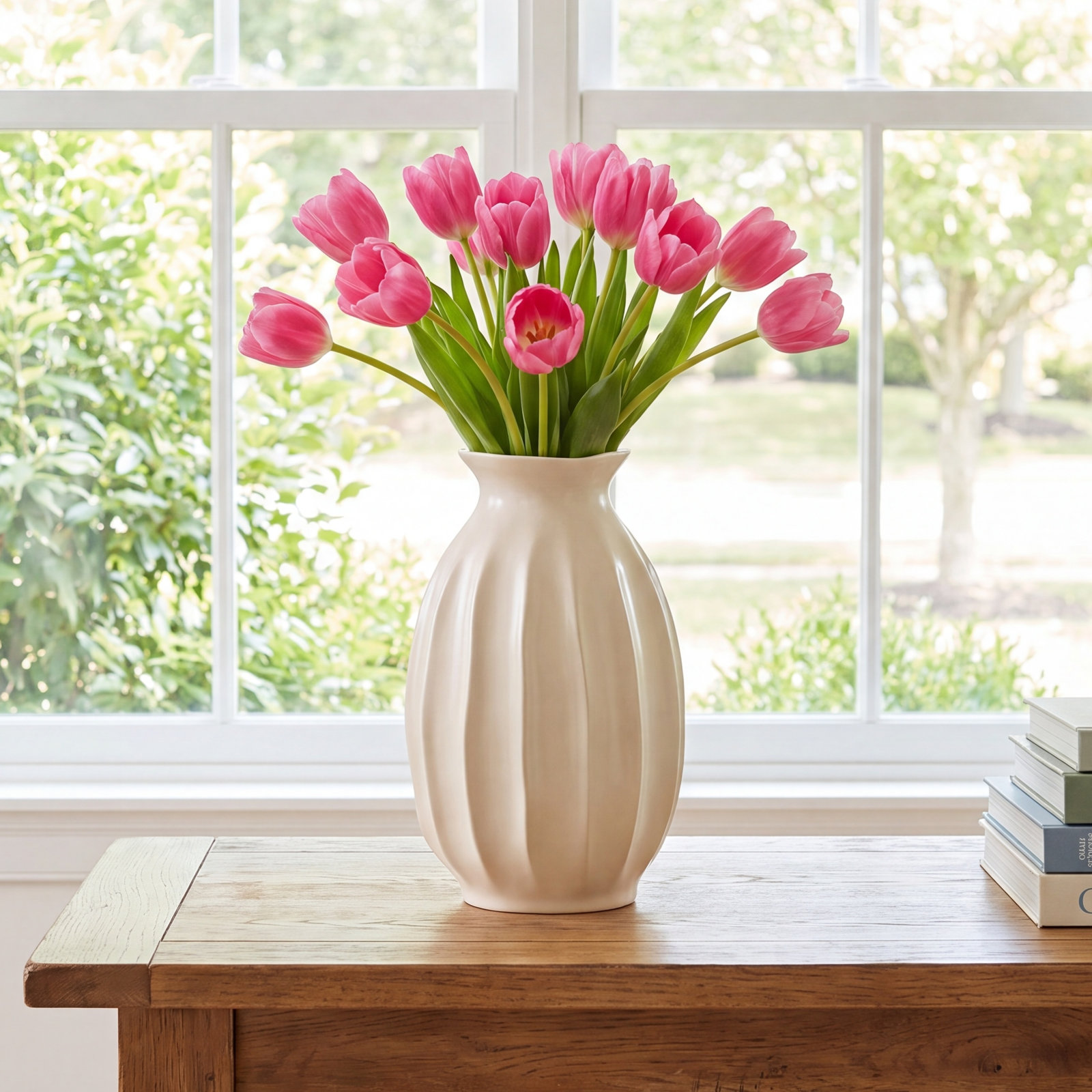 Ackerman Handmade Ceramic Table Vase, 14.25" H x 9" W x 9" D