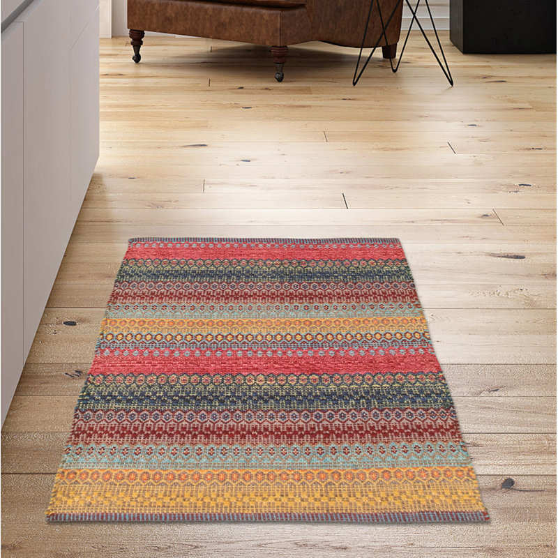 Jahnke Wool Geometric Indoor Rug, Rectangle 2' x 3'