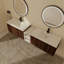 Meuble-lavabo double 82,93 po avec plateau en résine Maxen-2007093861