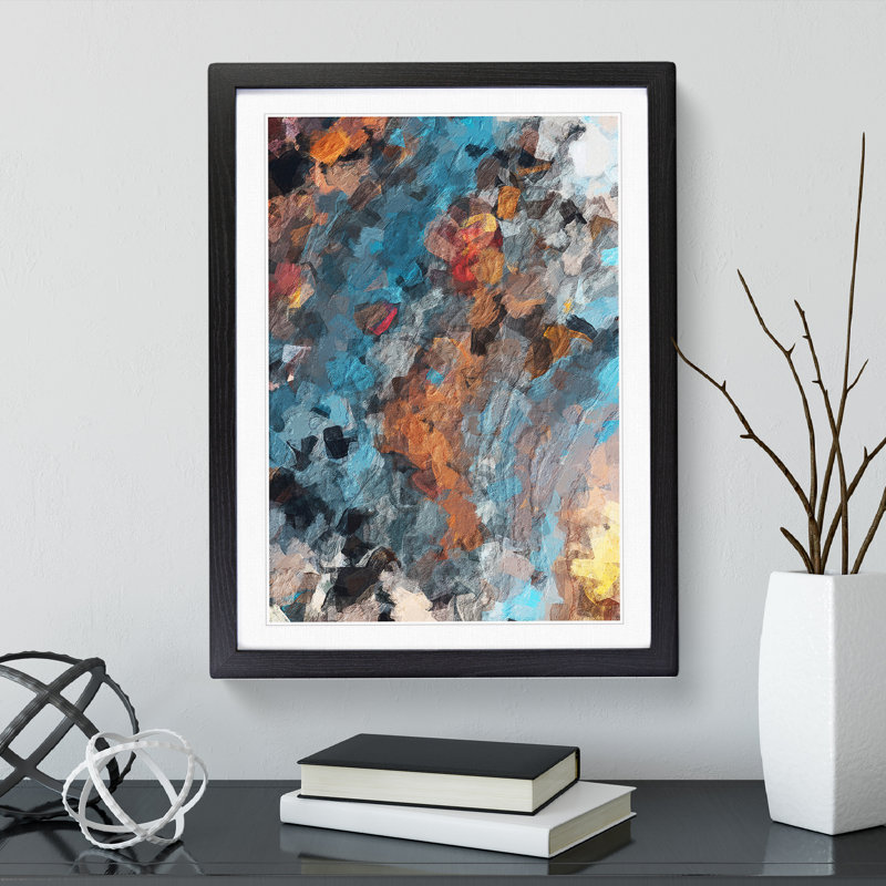 Always Forever Abstract - Wall Art, Black Framed, White, 34cm H x 25cm W x 2cm D