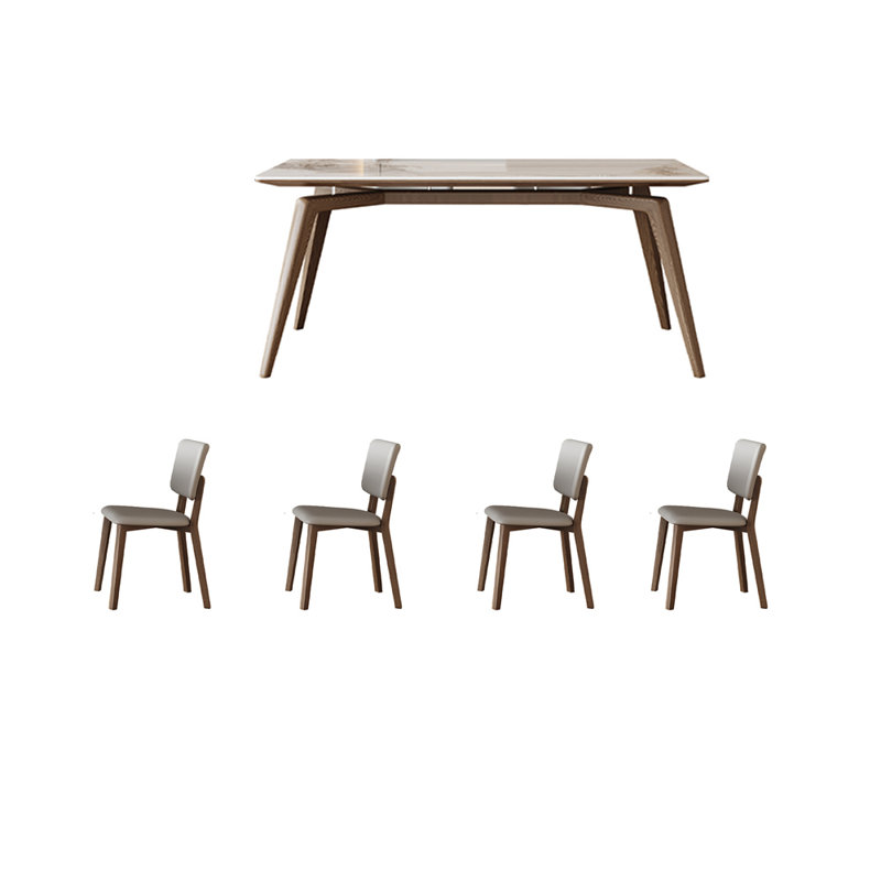Ensemble de salle à manger en frêne blanc, H 29,52 po x L 70,86 po x l 35,43 po