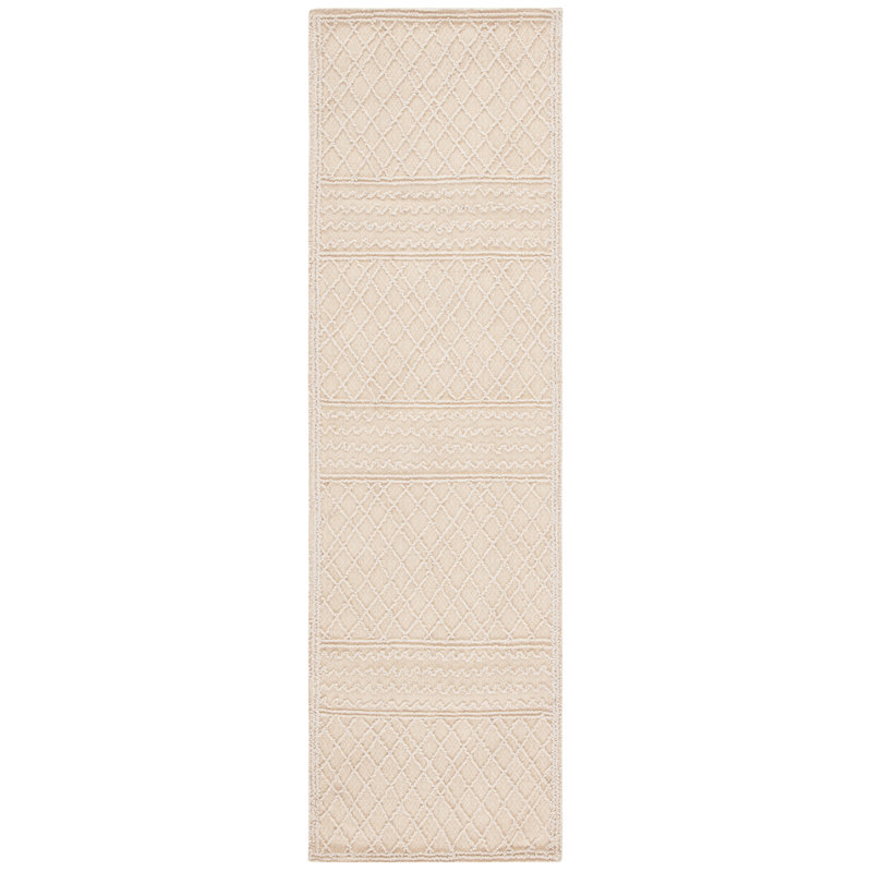 Tapis performance géométrique touffeté à la main Fred, Tapis de couloir 2 pi 3 po x 8 pi