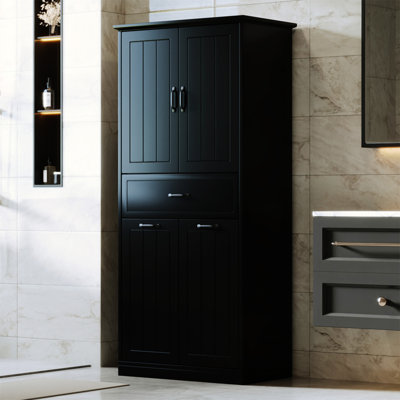 Bathroom Storage Cabinet With Two Laundry Baskets