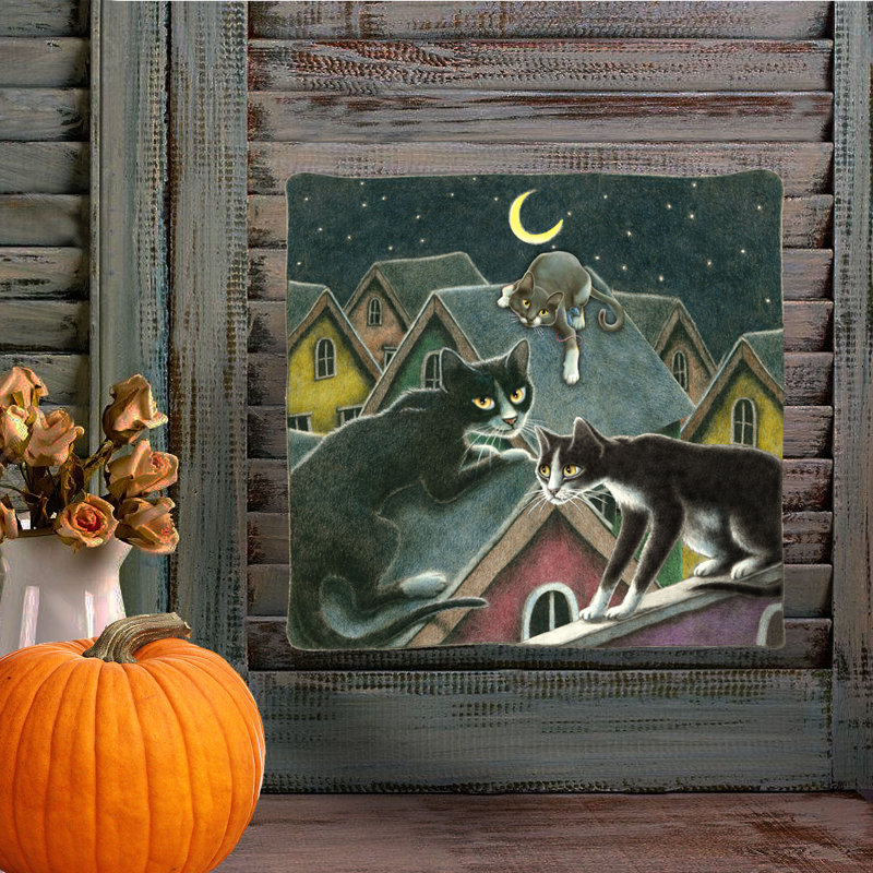 Murale de porte en bois night shift