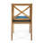 PERLA DINING CHAIR,2PCS With 2 Blue Cushions,For Backyard, Poolside, Garden