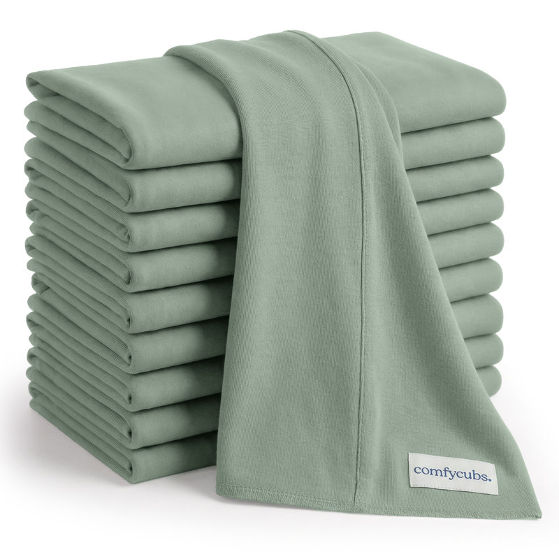 Cotton Burp Cloths 100% Cotton Bath Towels, Fern