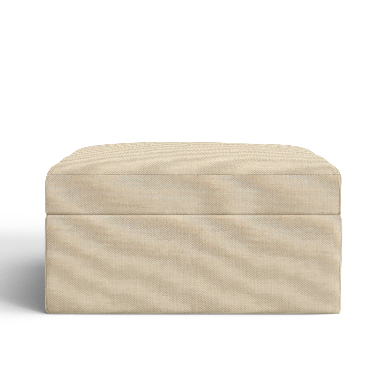 Hartig Upholstered Ottoman, Bayou Stone Canvas