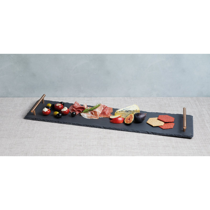 Artesà Hand Finished Serving Platter with Copper Handles