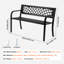 Outdoor Bench,46 Inches Metal Garden Bench For Outdoors, 480 Lbs Load Capacity Bench,  Outdoor Garden Park Bench With Backrest And Armrests, Patio Bench For Garden, Park, Yard, Front Porch