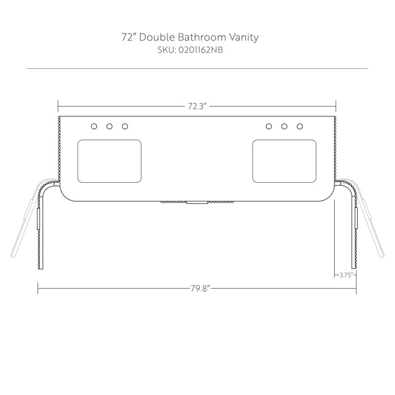 Kensington 72" Bathroom Vanity in Fluted Birch, Reeded Birch