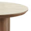 Table basse ronde Mid-Century moderne en bois d'ingénierie et en pierre frittée