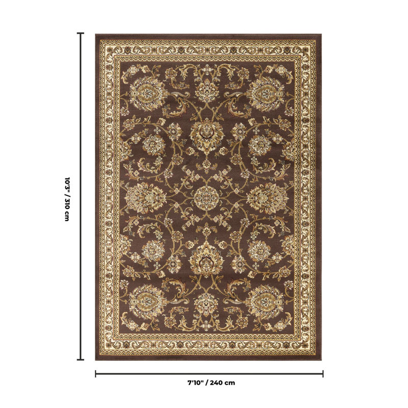 Contemporary Indoor Area Rug, Rectangle 7'10" x 10'3", Brown