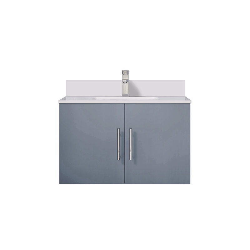 Meuble-lavabo de salle de bain 30 po X P 22 po D, plateau en marbre de culture et ensemble de robinet