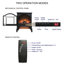 Electric Infrared Quartz Fireplace Stove 18" - 3D Flame, 1500W, 5000 /H, Remote Controlled, Portable, Compact Design 18 Inch 4 Adjustable Brightness, /Ul , Safe Heating