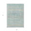 Tapis bleu sarcelle lavable à rayures 9 pi x 12 pi bleu sarcelle