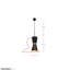 Luminaire suspendu cylindrique à 2 lumières noir mat / or français Bofonchik