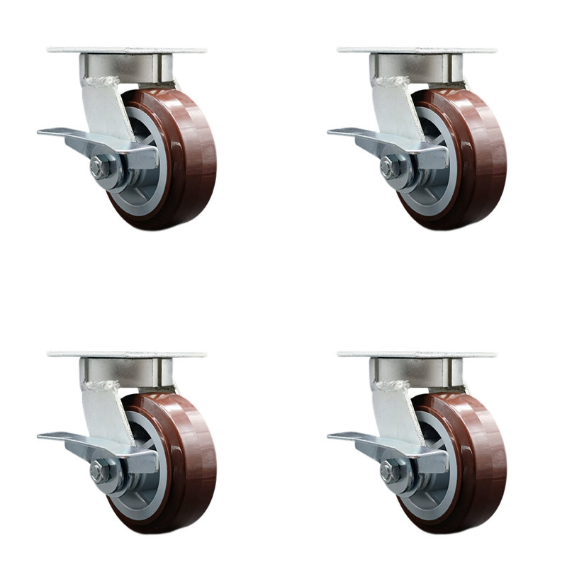 Kingpinle Poly on Polyolefin Swivel Caster
