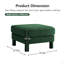 Repose-pieds rembourré carré en polyester-1502249240