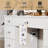 Greyden Vanity Set With LED Mirror & Power Outlets, 9 Drawers with Diamond Handles-534821134