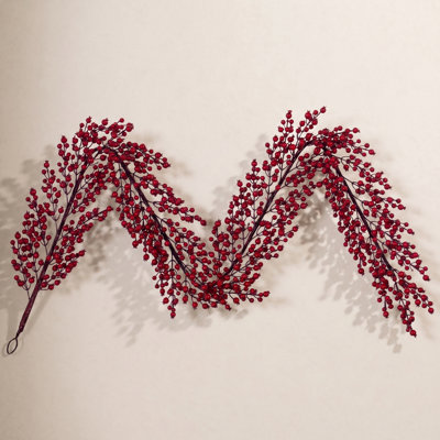 72" Red Crab Apple Berry Garland