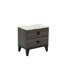 Table de chevet en chêne gris foncé (accents rustiques)-689159126
