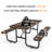 72" Expanded Metal Rectangular Picnic Table