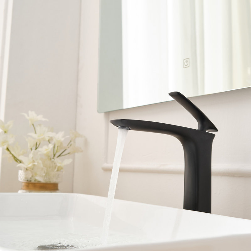 Matte Black Single Handle Vessel Sink Faucet